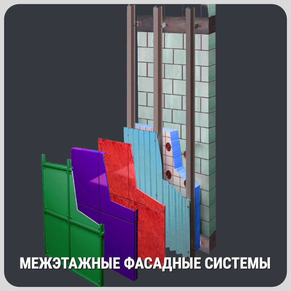 Межэтажные фасадные системы